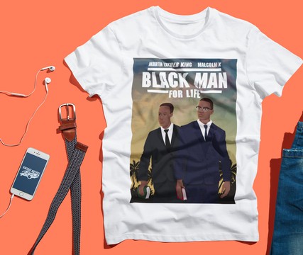 BLACK MAN WHITE T-SHIRT