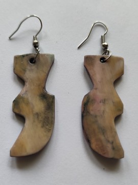 Carved Bone Earrings