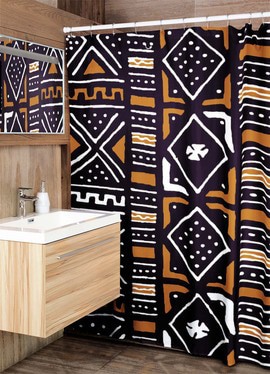 Cultural Unique Bath Mat White and Black Bathroom Rug (LARGER SIZES AVAILABLE)