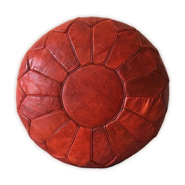Poufs en cuir véritable confortable finition haute gamme