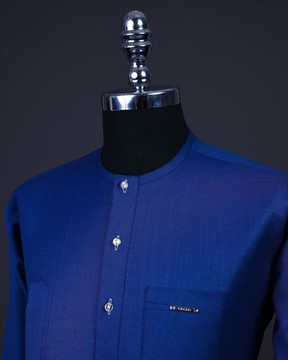 A cobalt blue, front flap with clear view Swarovski details,  kaftan native.