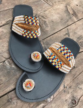 Maasai sandals, summer sandals,beach sandals, beaded sandals, gift for her,african sandals