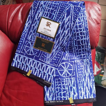Tissu pagne Ndop Cameroun en coton léger 6 yards