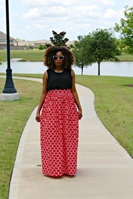 Solape  AFRICAN PRINT ANKARA MAXI SKIRT