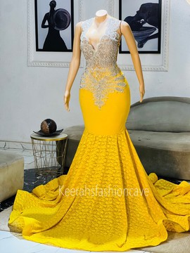Embellished lace ,evening  prom dress, engagement dress, civil wedding gown