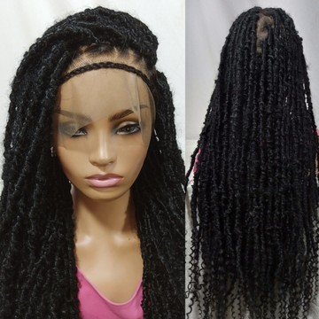 35 inches frontal Distressed locs,soft locs, handwrapped,faux locs,free shipping