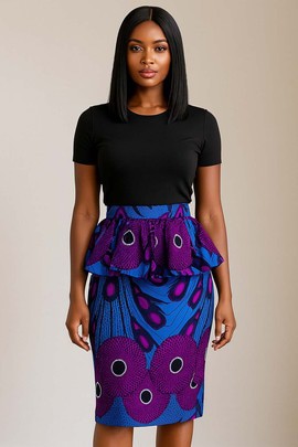 Stylish African Print Pencil Skirt – Sleek &amp; Vibrant Look