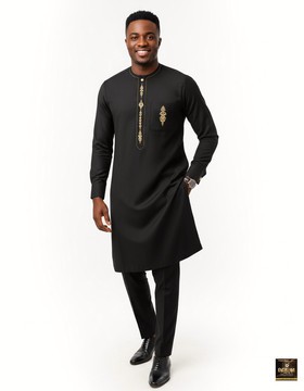Black senator kaftan two pieces