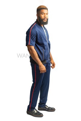 Bomber Jacket and Pants with Side Tapping Accents