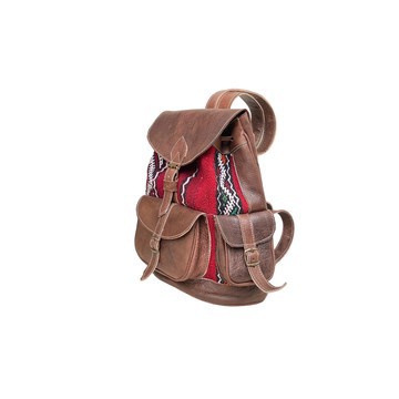 100% handmade high quality genuine leather backpack.