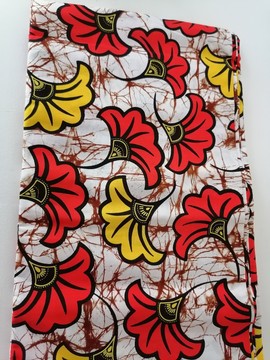 African Wax fabrics 6 yards "wedding flowers"