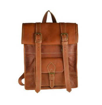 100% handmade high quality genuine leather backpack.