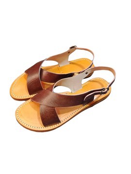 Sandale de plage en vrai cuir pour Femme