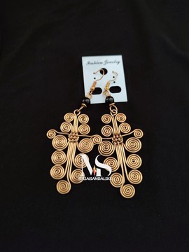 Brass earrings , brass and bone earrings , Wholesale brass earrings