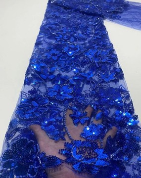 Tissu en dentelle perlée, 5 yards