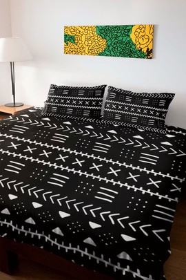 African Black and White Tribal Bedding Set Duvet Pillow Case (MORE SIZES AVAILABLE)