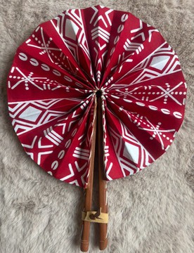 Lot de 3 éventails africains authentiques en cire - Couleurs assorties - Cadeaux de mariage et de fête