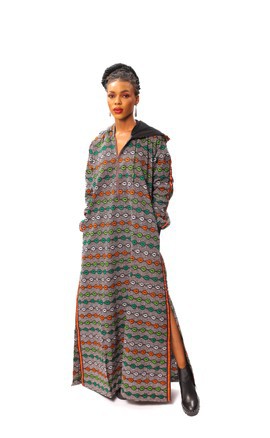 Robe longue Ankara multicolore avec capuche, Ankara Bubu, caftan imprimé africain, caftan Ankara