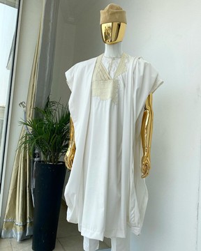 A “jakan” hand woven embrodery agbada, dashiki and sokoto