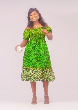 Ankara smoking and ruffled sleeves Gown| Ankara Gown | Gifts For Her| Ankara Fabric