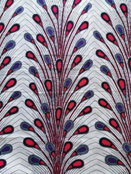 COUPON FABRIC WAX AFRICAN WEDDING FLOWER PATTERN
