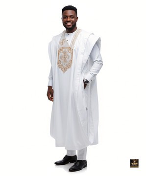White Agbada set