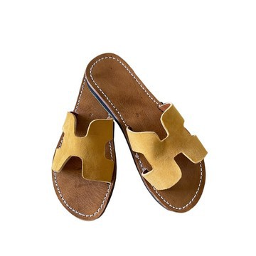 Sandale en cuir véritable haute qualité fait main mode femme