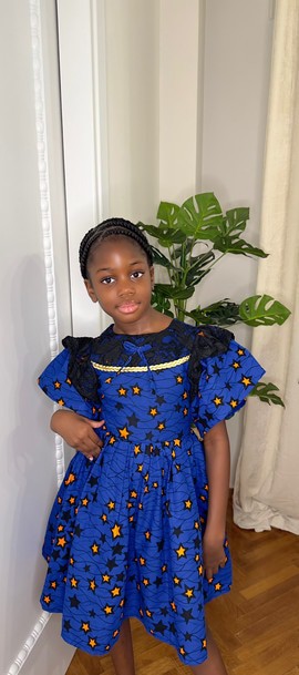 Robe Tiara en tissu wax | Robe pour fillette | Tissu Africain | African Print | Robe pour fête