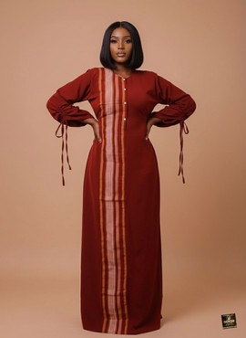 The Zora Striped A-Line Maxi Dress