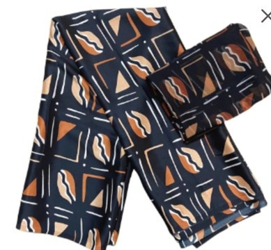 BOGOLAN PATTERN PRINTED SILK FABRIC
