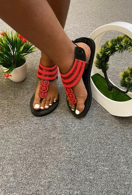 Kenyan Beaded Sandals /Masai Sandals / Maasai Slippers / African Beaded Shoes
