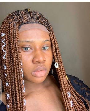 Teni Honey brown fulani braided wig