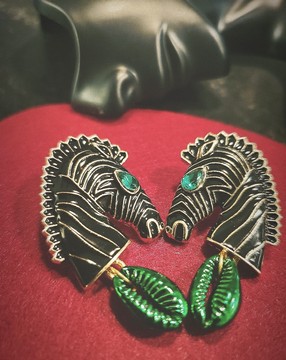 Boucles d'oreilles yeux verts