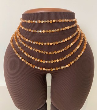 Perle de taille, collier de ventre, bine bine ,bijoux de corps , chaîne de hanche
