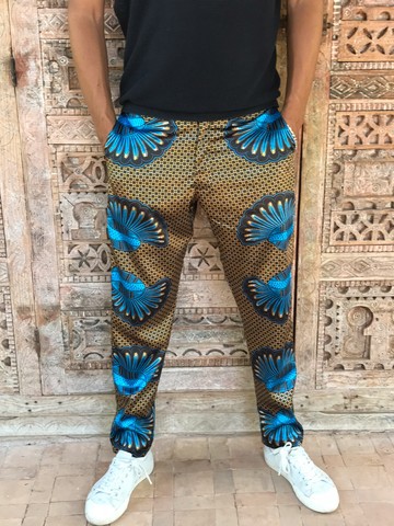 Pantalon Satin print wax