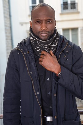 Black Bogolan neck warmer