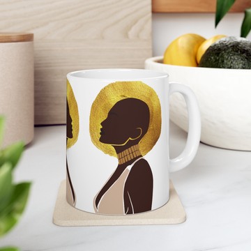 Black African Queen in Every Sip: Coffee Mugs for Aficionados