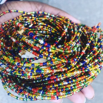 12 waist beads/mixed color waist beads/Bine Bine/body jewerly/waist loss beads