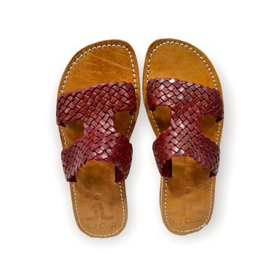 Sandale en cuir véritable haute qualité fait main mode femme