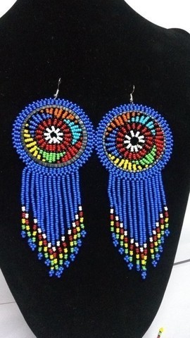 Boucles d'oreilles de perles africaines avec glands, boucles d'oreilles à franges, boucles d'oreilles élégantes, boucles d'oreilles colorées, boucles d'oreilles Boho