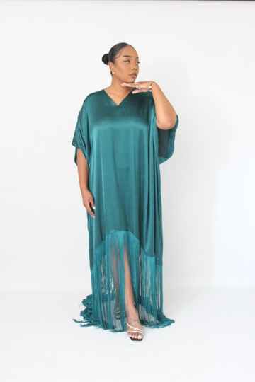 Fringe Kaftan Ina Turquoise