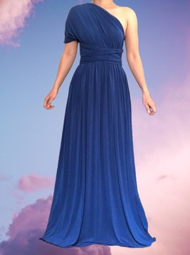 Robe bleu convertible, robe demoiselle d'honneur