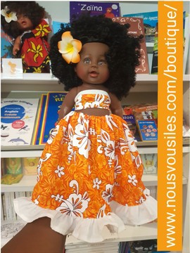 Black Doll Lucy Colibri Dolls - MALOYA ORANGE