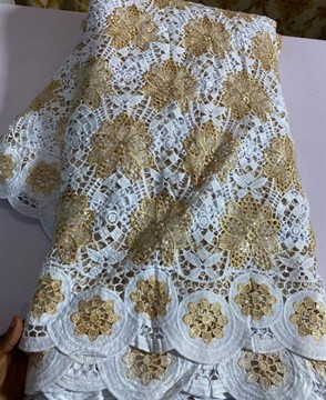 Tissu en dentelle Cord 5 yards