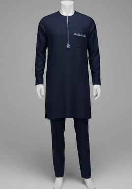 Tunique traditionnelle bleue élégante