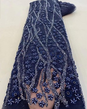 Beaded lace, fabric for wedding, lace for wedding dress, lace   (5 yards )