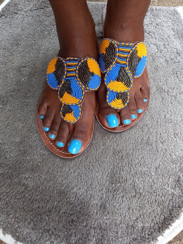 Masai sandals, Beaded sandals, African sandals, Kenyan sandals