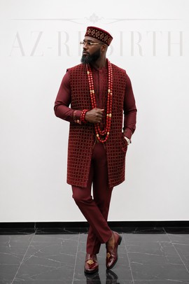 Tenue traditionnelle pour homme en 4 pièces