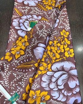 Original Premium Cotton Satin Wax Vlisco Hollandais fabric/ Dutch Wax/ Hollandais Wax