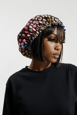 Reversible silk beanie / satin nightcap / hair accessories for women